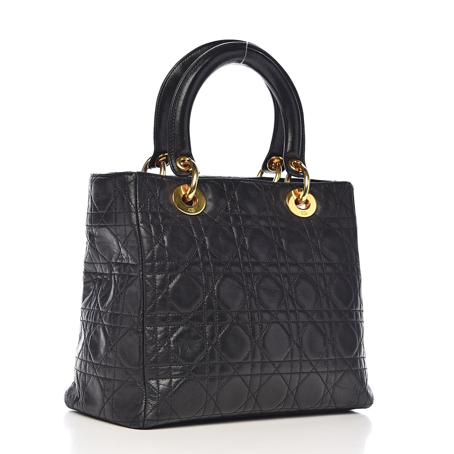 Lambskin Cannage Medium Lady Dior Black