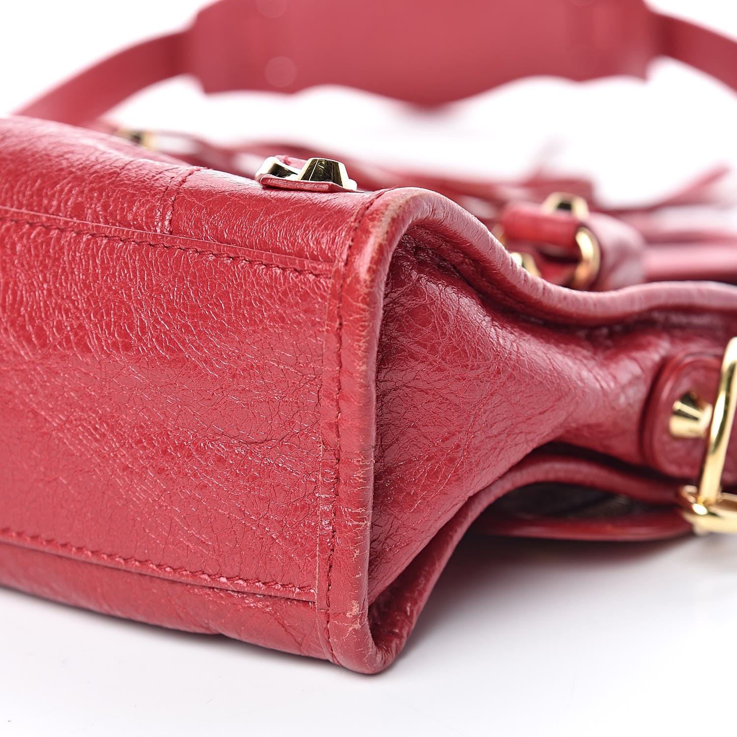 Balenciaga Agneau Classic Gold Hardware Mini City Rouge Sapphire 17 of 25
