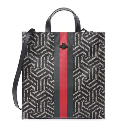 Gucci GG Supreme Monogram Caleido Web Vertical Tote Black 1 of 8