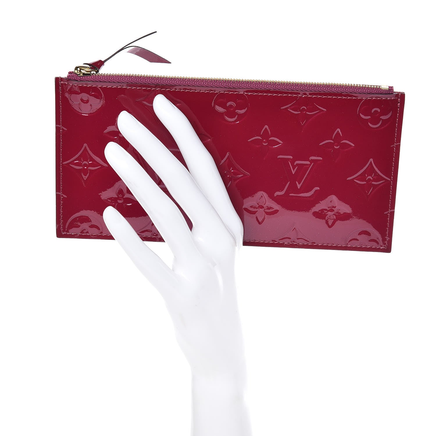 Louis Vuitton Vernis Felicie Chain Wallet Zippered Insert Magenta 2 of 7
