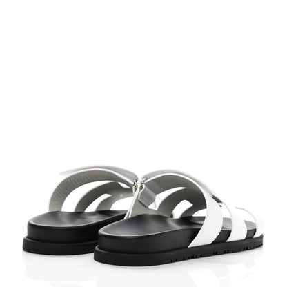 Hermes Calfskin Womens Chypre Sandals 41 White 4 of 9