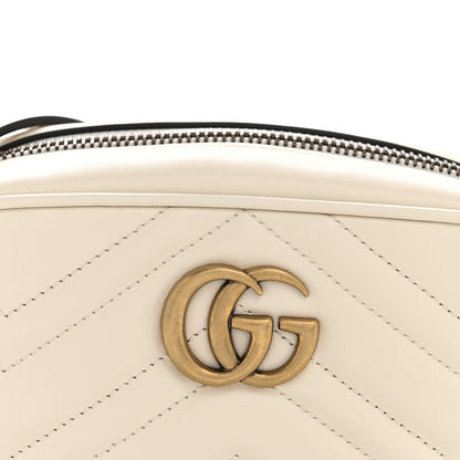 Gucci Calfskin Matelasse Mini GG Marmont Chain Shoulder Bag White 8 of 12