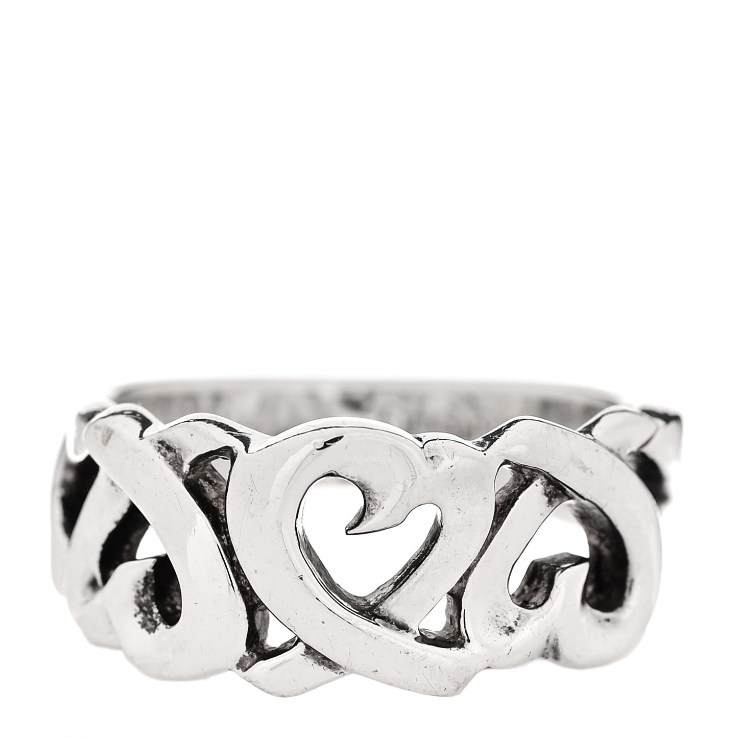 Sterling Silver Paloma Picasso Loving Heart Band Ring 50 5.25