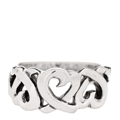 Tiffany Sterling Silver Paloma Picasso Loving Heart Band Ring 50 5.25 1 of 5