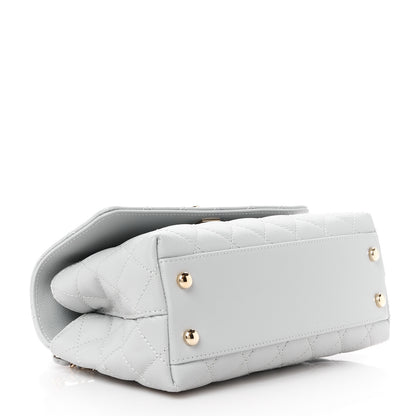 Chanel Caviar Quilted Mini Coco Handle Flap Light Grey 4 of 11