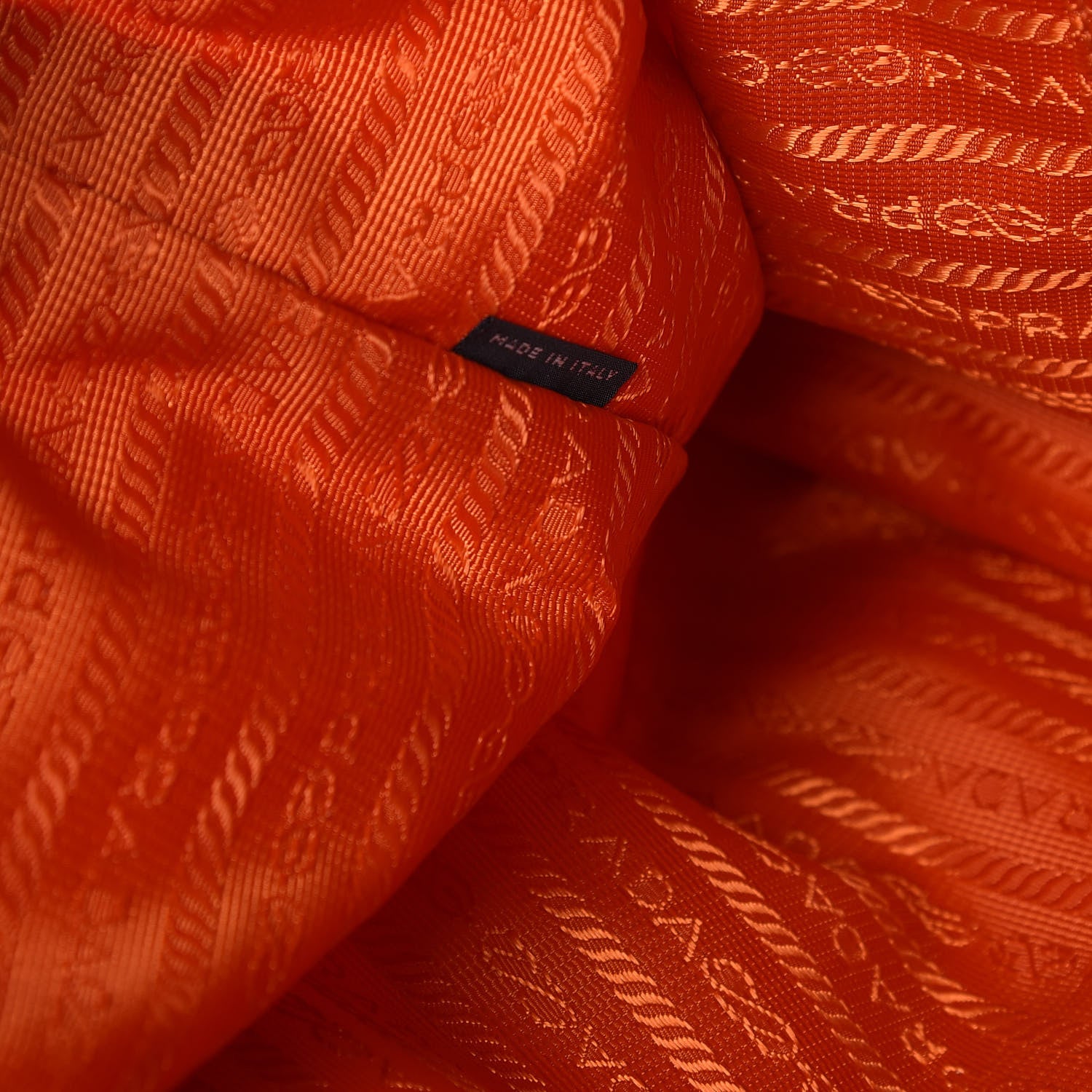 Prada Tessuto Nylon Saffiano Tote Papaya 7 of 9