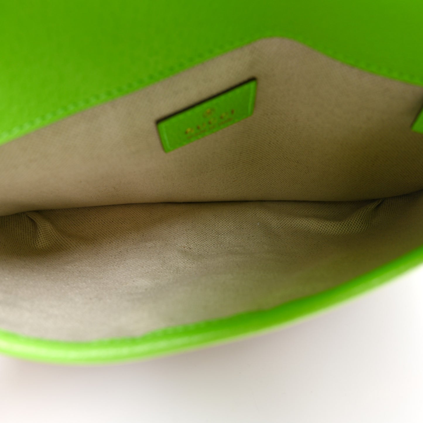 GG Supreme Monogram Web Small Ophidia Belt Bag Beige Ebony Electric Green