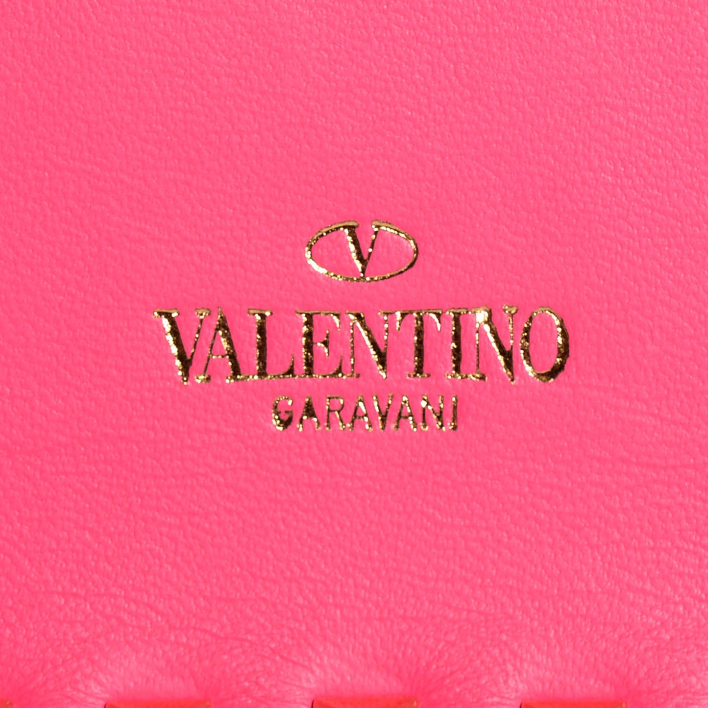 Nappa Rockstud Wristlet Clutch Fuxia Fluo
