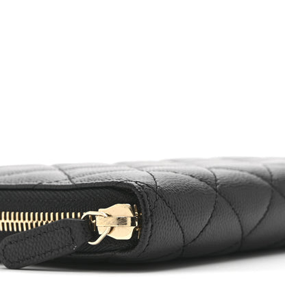Chanel Caviar Quilted Large Zip Around Organizer Wallet Black 10 of 11