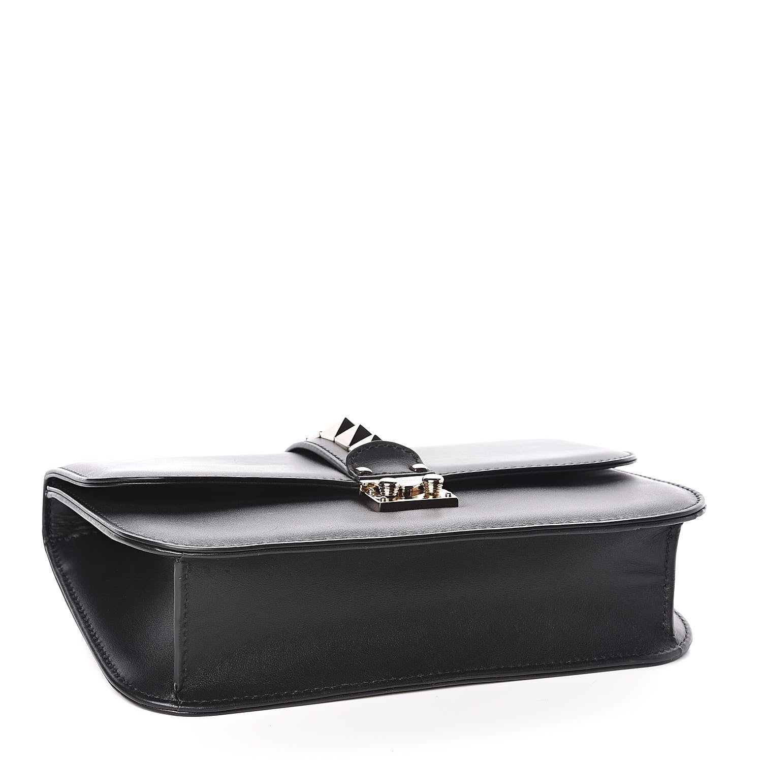 Valentino Garavani Vitello Medium Glam Lock Rockstud Flap Black 4 of 9