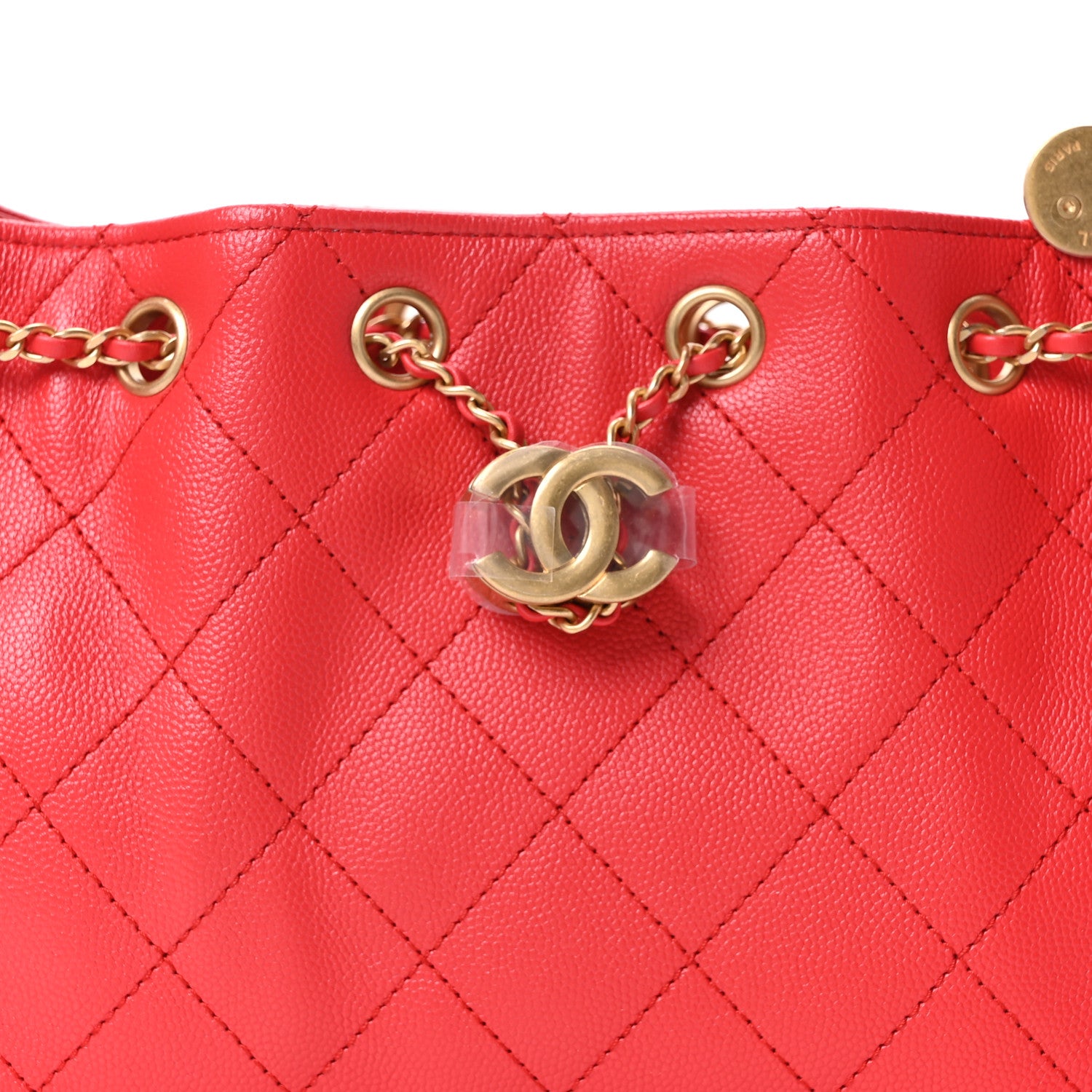 Chanel Caviar Quilted Mini Chanel 25 Handbag Dark Red 8 of 11