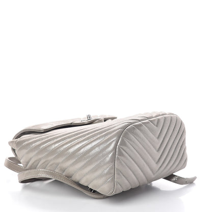 Chanel Metallic Calfskin Chevron Quilted Small Urban Spirit Backpack Silver 4 of 12
