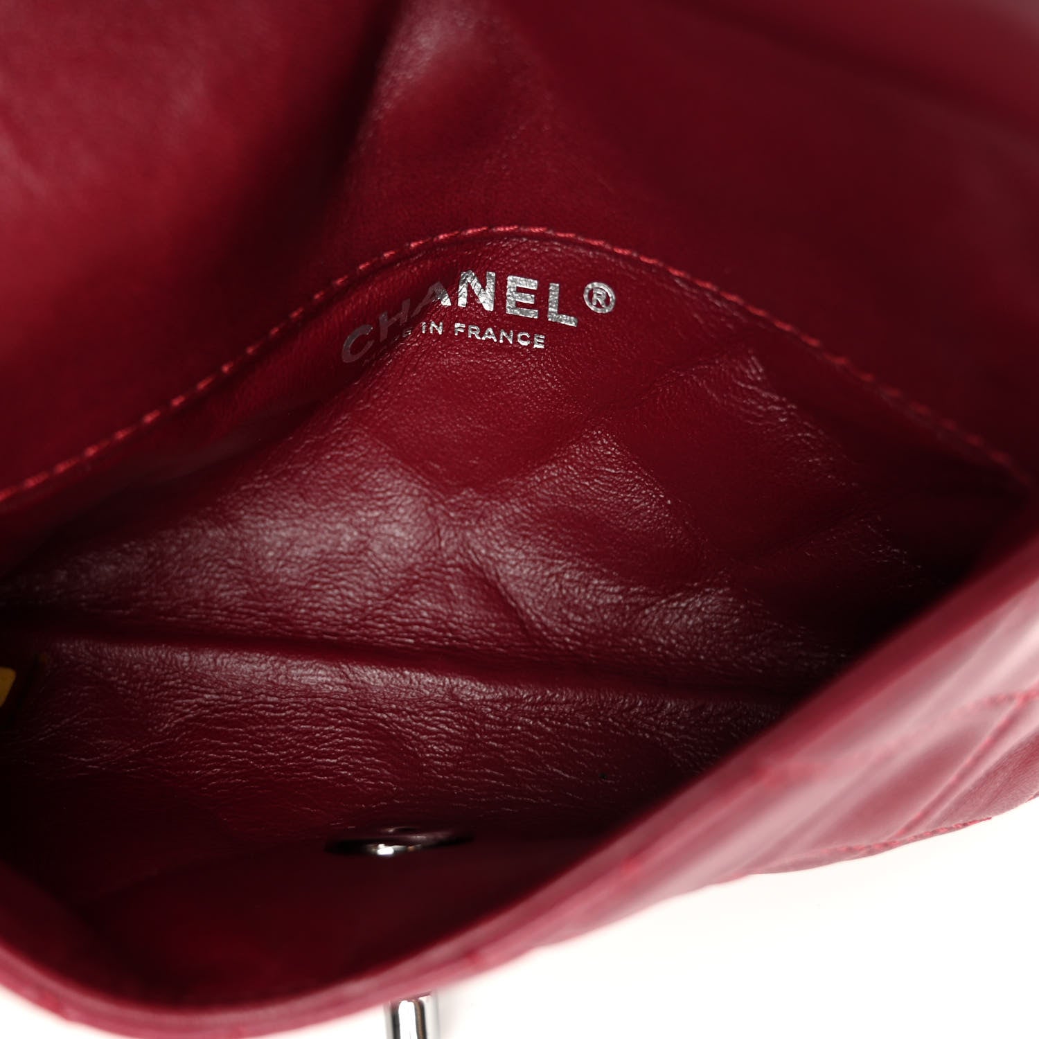 Chanel Lambskin Quilted Mini Mineral Nights Flap Crossbody Bag Dark Red 5 of 11