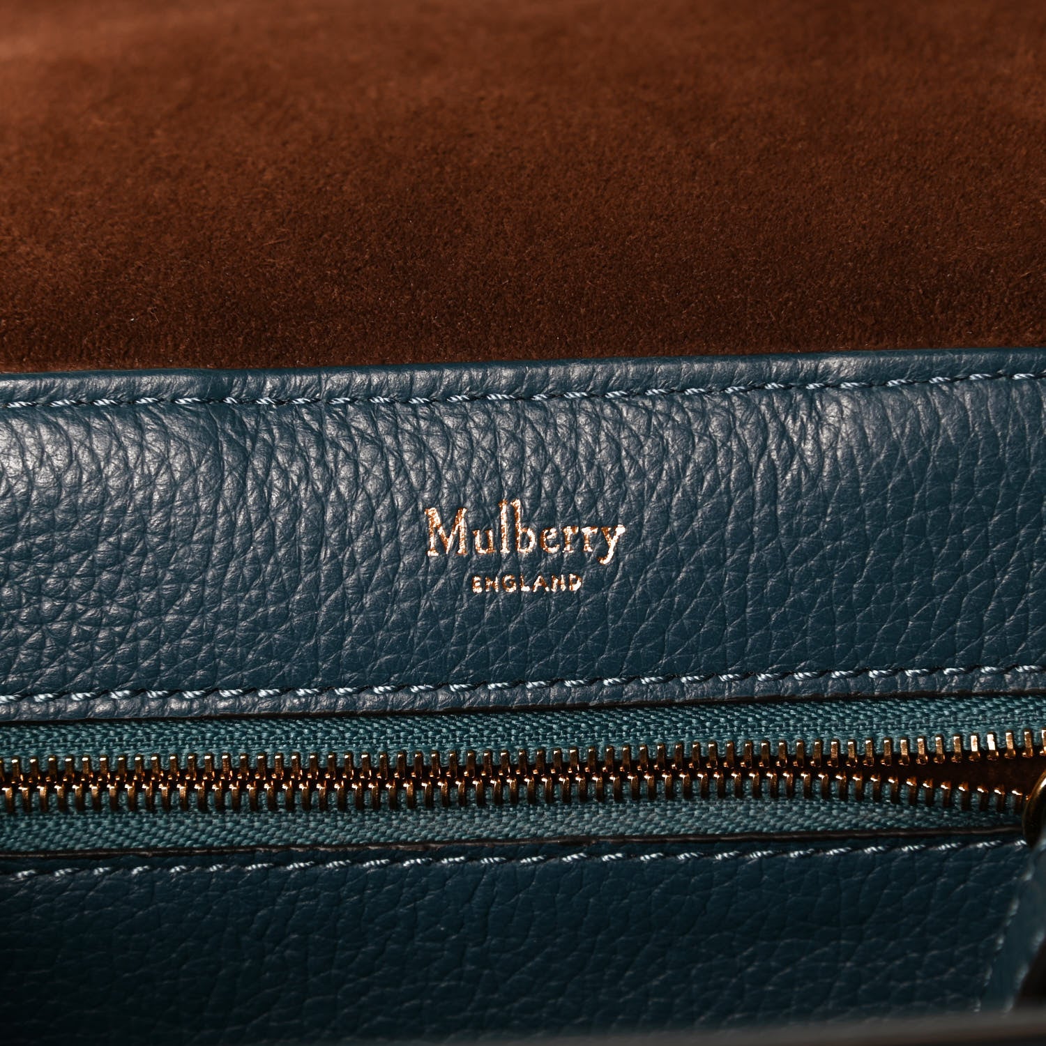Mulberry Classic Grain Calfskin Mini Bayswater Backpack Deep Sea 7 of 12
