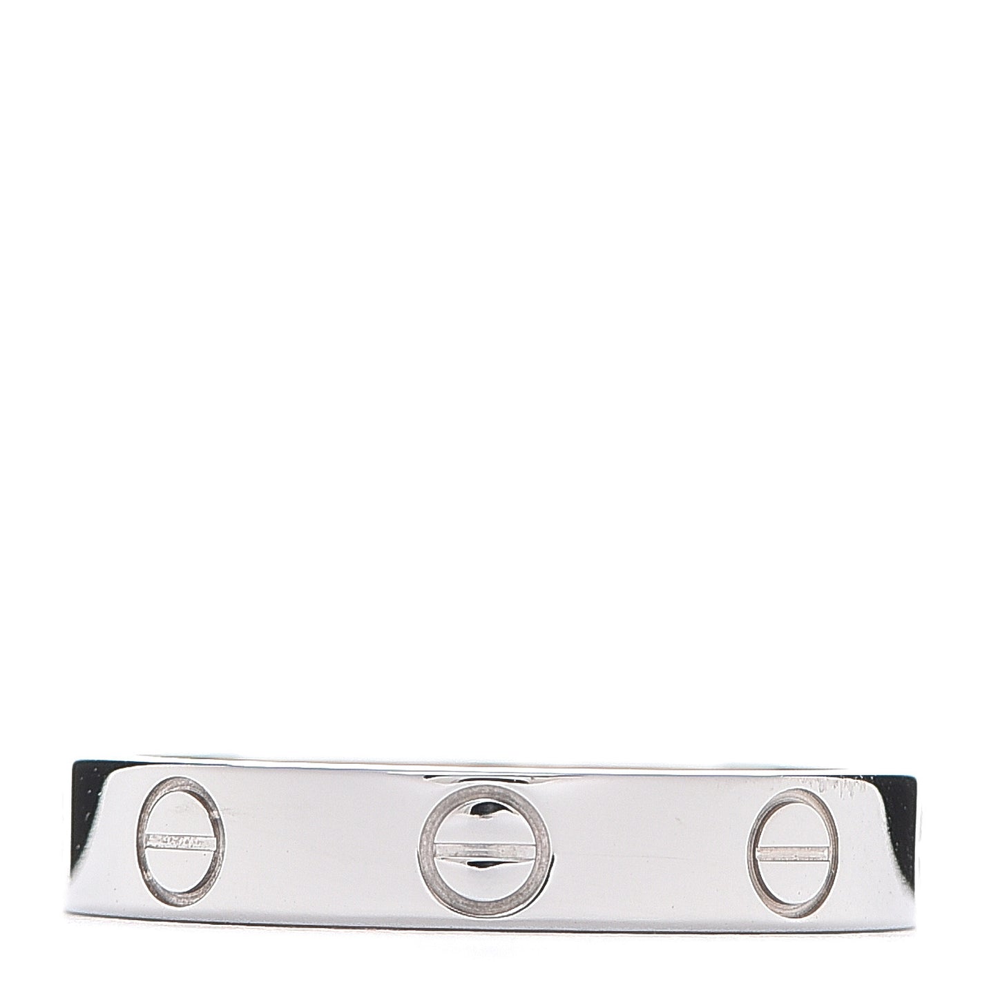 18K White Gold 3.5mm LOVE Wedding Band Ring 53 6.25