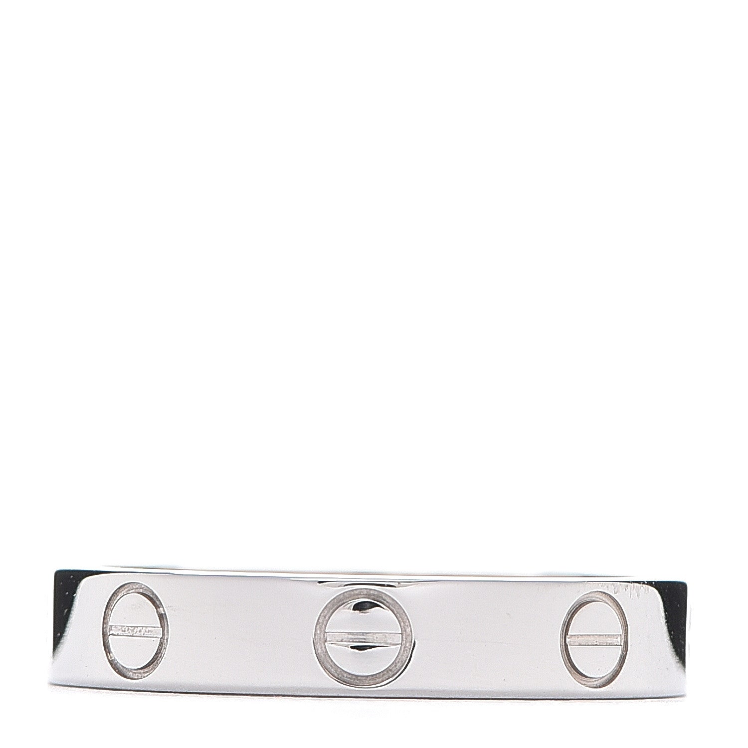 Cartier 18K White Gold 3.5mm LOVE Wedding Band Ring 53 6.25 2 of 3