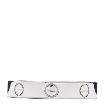 Cartier 18K White Gold 3.5mm LOVE Wedding Band Ring 53 6.25 2 of 3