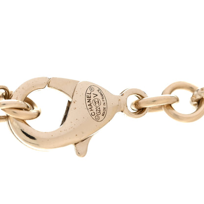 Chanel Pearl Crystal CC Camellia Choker Necklace Gold 5 of 6