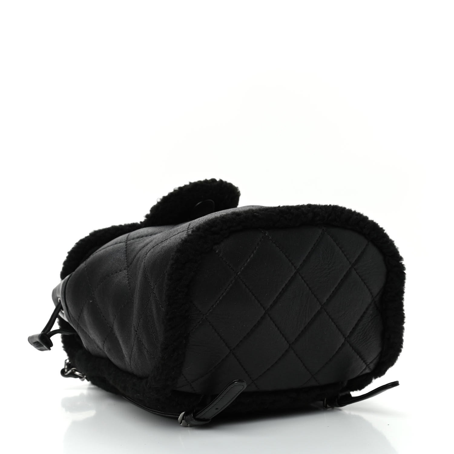 Chanel Lambskin Shearling Coco Neige Backpack Black 3 of 4