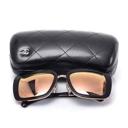 Chanel Metal Square Spring Sunglasses 5369 Black Pink Gold 10 of 10