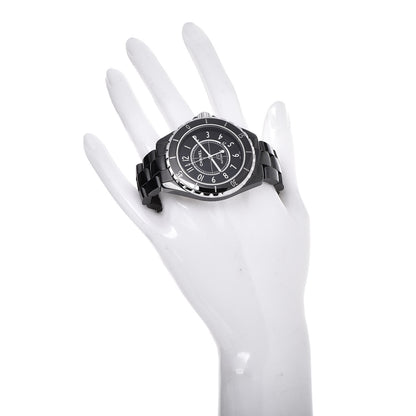 Chanel Stainless Steel Ceramic 41mm J12 Automatic Watch Black 2 of 6