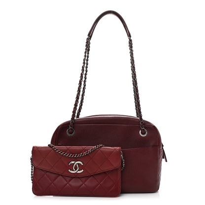 Chanel Caviar Lambskin Quilted Coco Break Camera Case Red 1 of 19
