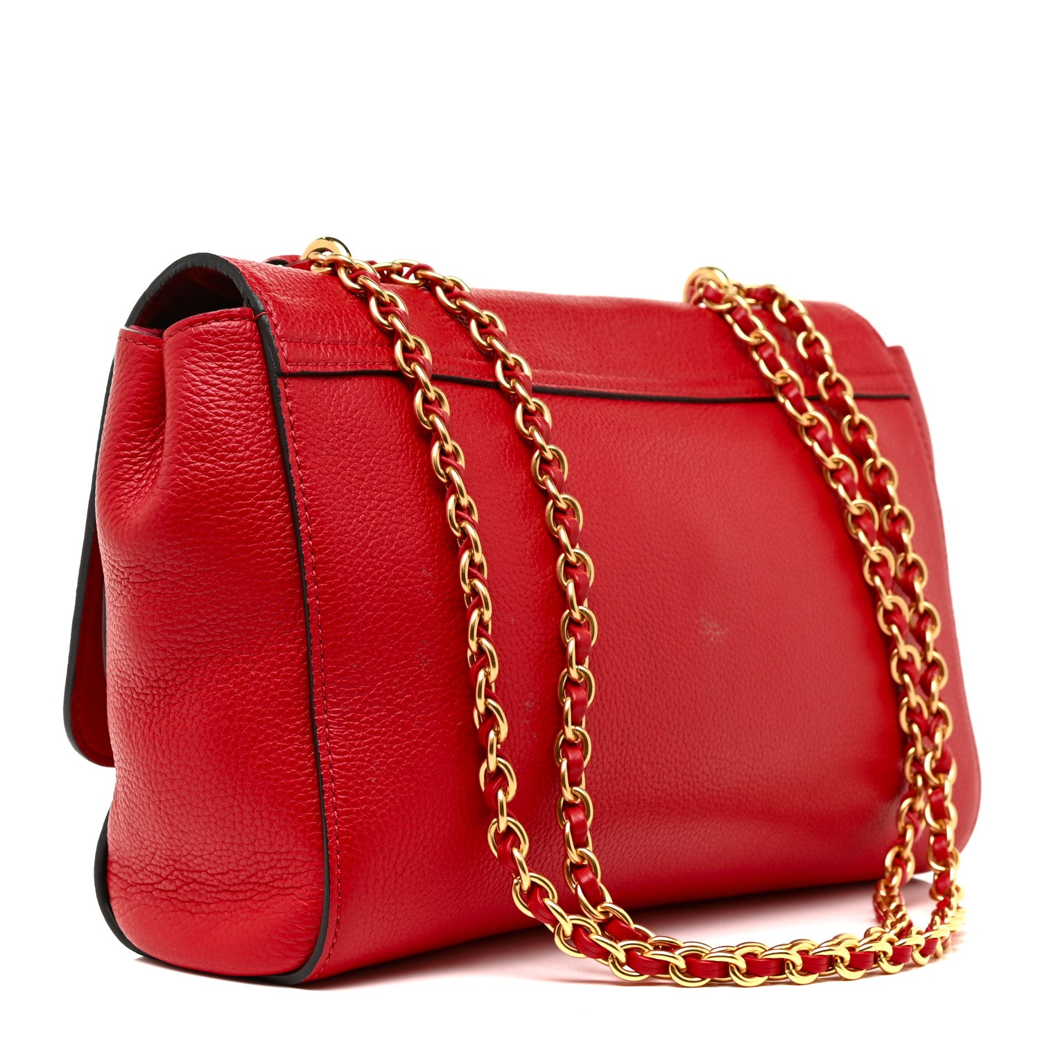 Mulberry Small Classic Grain Calfskin Medium Lily Flap Scarlet 3 of 15