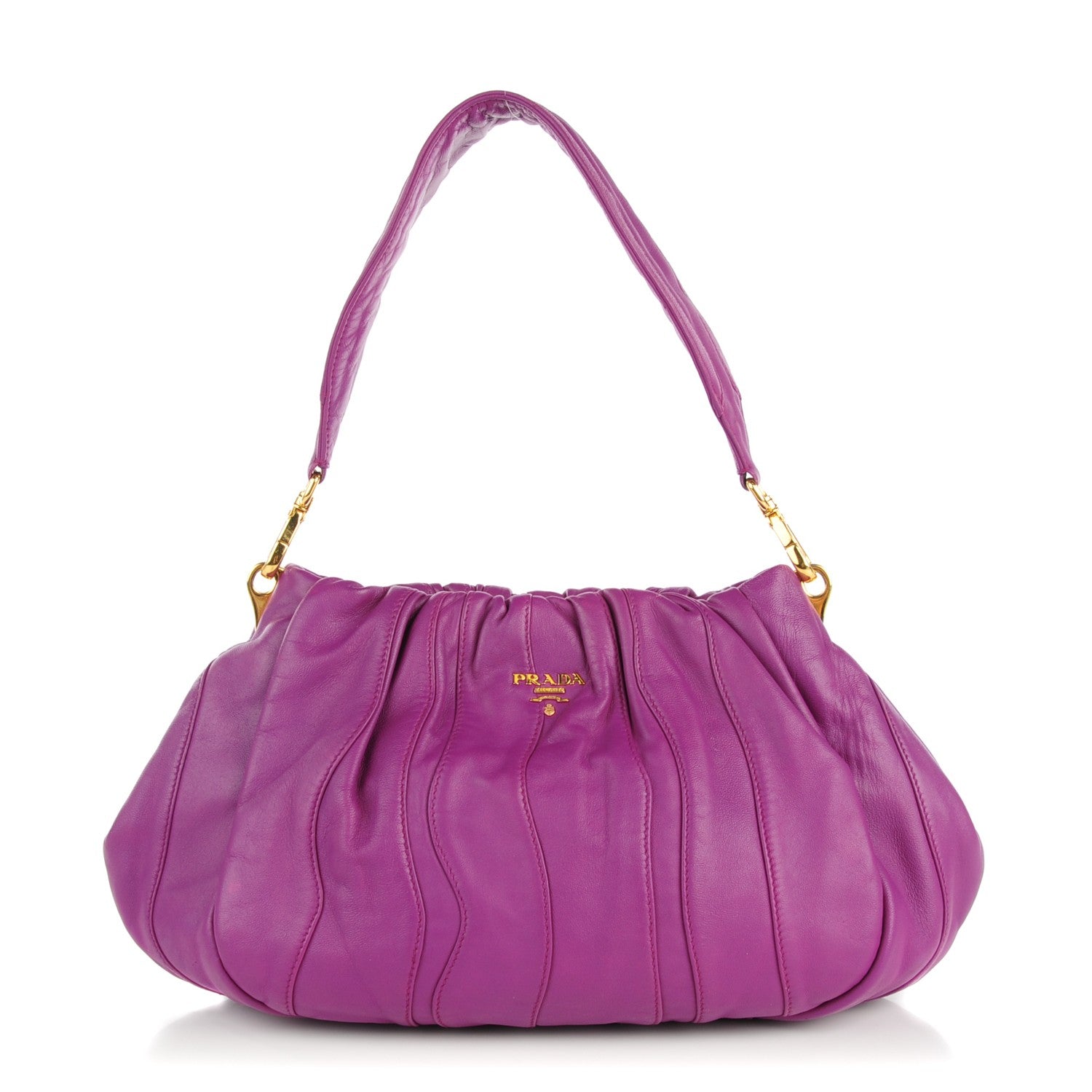 Prada Nappa Small Stripes Shoulder Bag Anemone 1 of 9