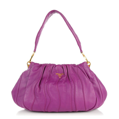 Prada Nappa Small Stripes Shoulder Bag Anemone 1 of 9