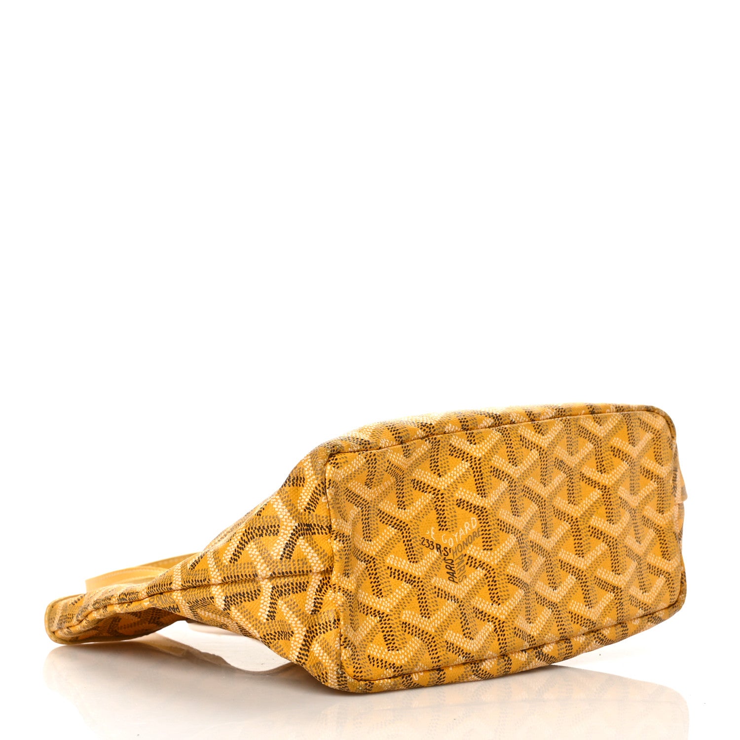 Goyard Goyardine Saint Louis Junior Jr PM Tote Yellow 5 of 9