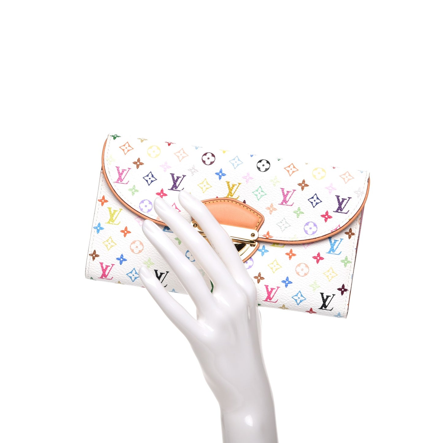 Monogram Multicolor Eugenie Wallet White Litchi