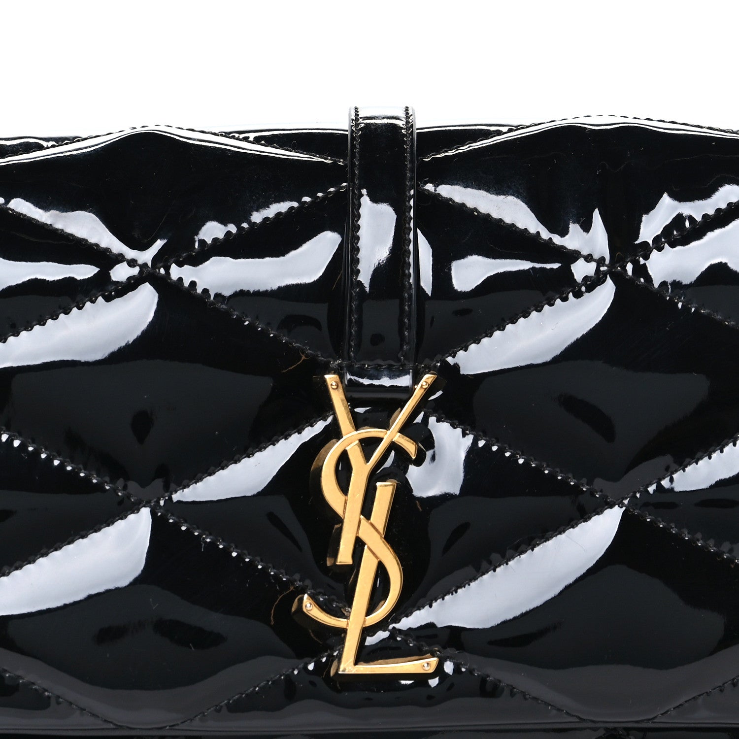 Saint Laurent Patent Quilted Le 57 Diamond Shoulder Bag Black 8 of 10