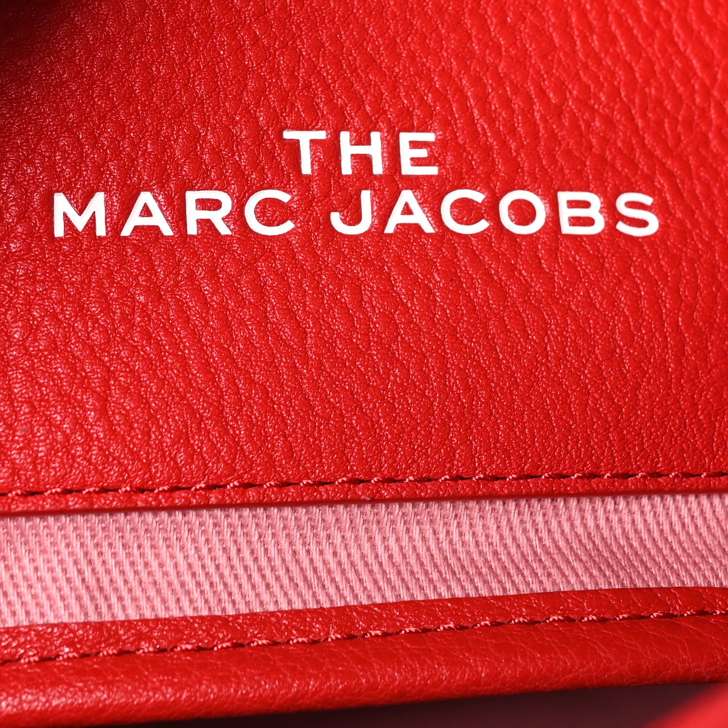 Marc Jacobs Grained Calfskin Medium The Tote Bag True Red 6 of 9