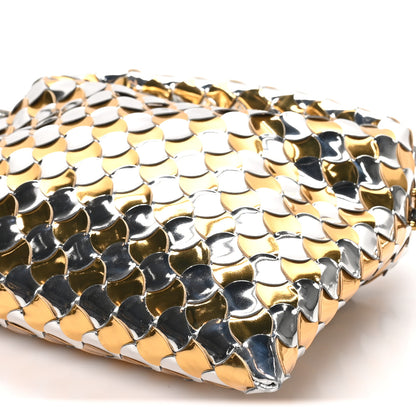 Bottega Veneta Metallic Lambskin Intrecciato Mini Hop Silver Gold 8 of 8
