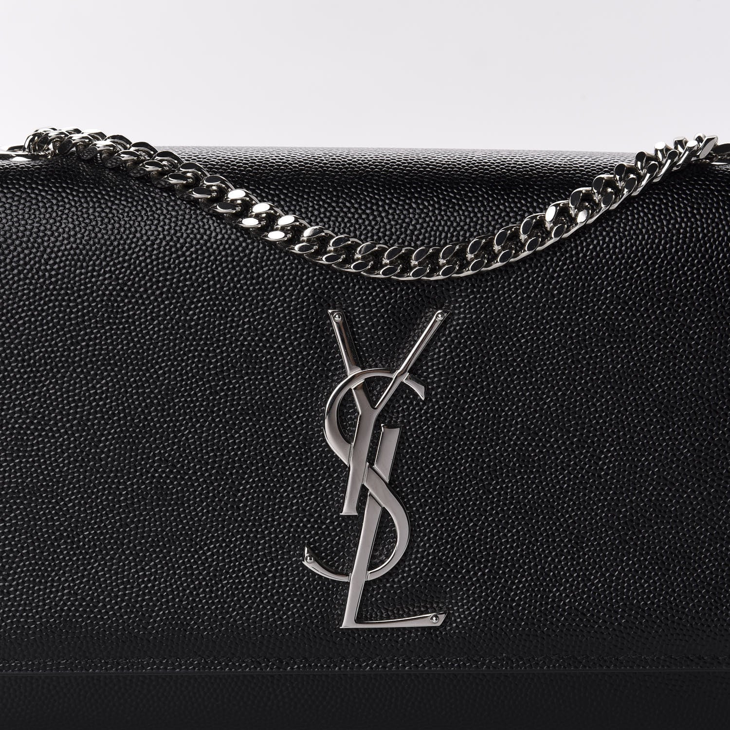 Saint Laurent Grain De Poudre Small Monogram Kate Satchel Black 10 of 10