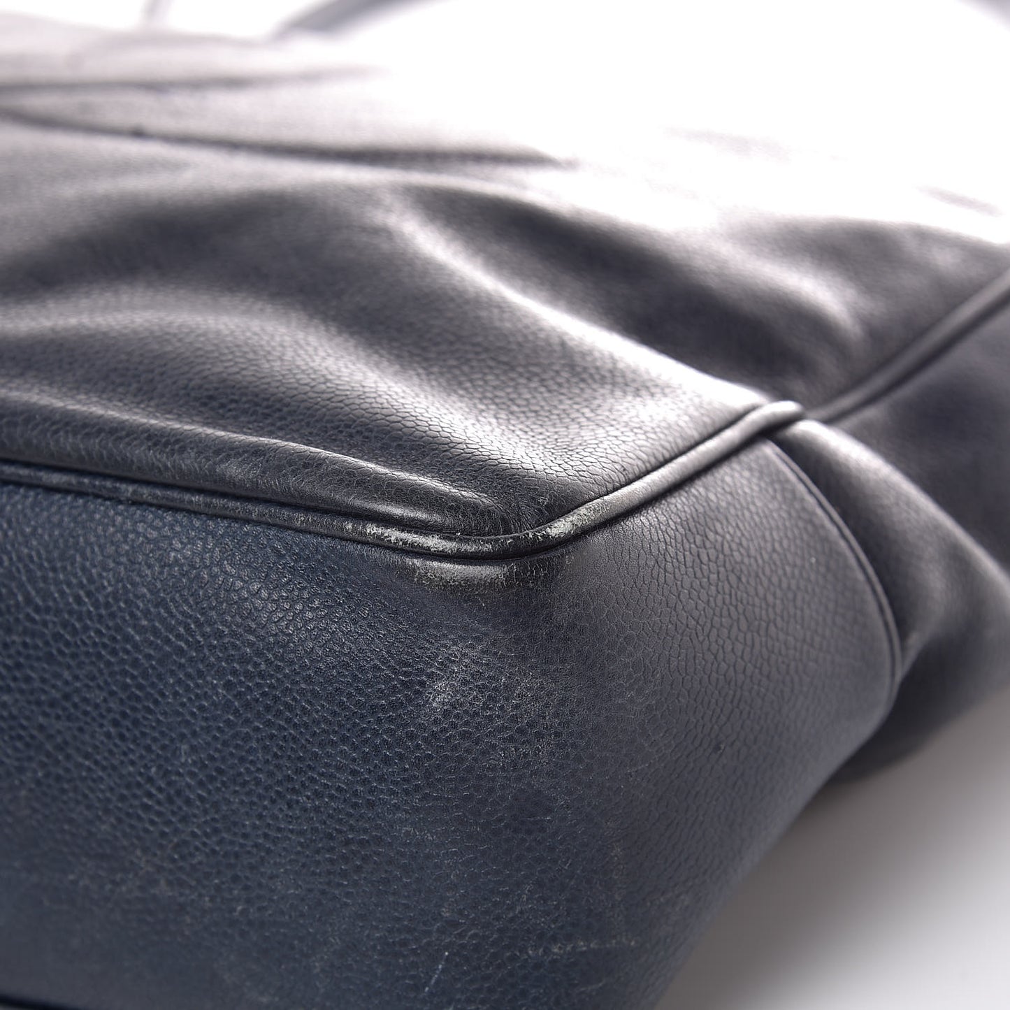 Caviar Timeless CC Shoulder Bag Navy Blue