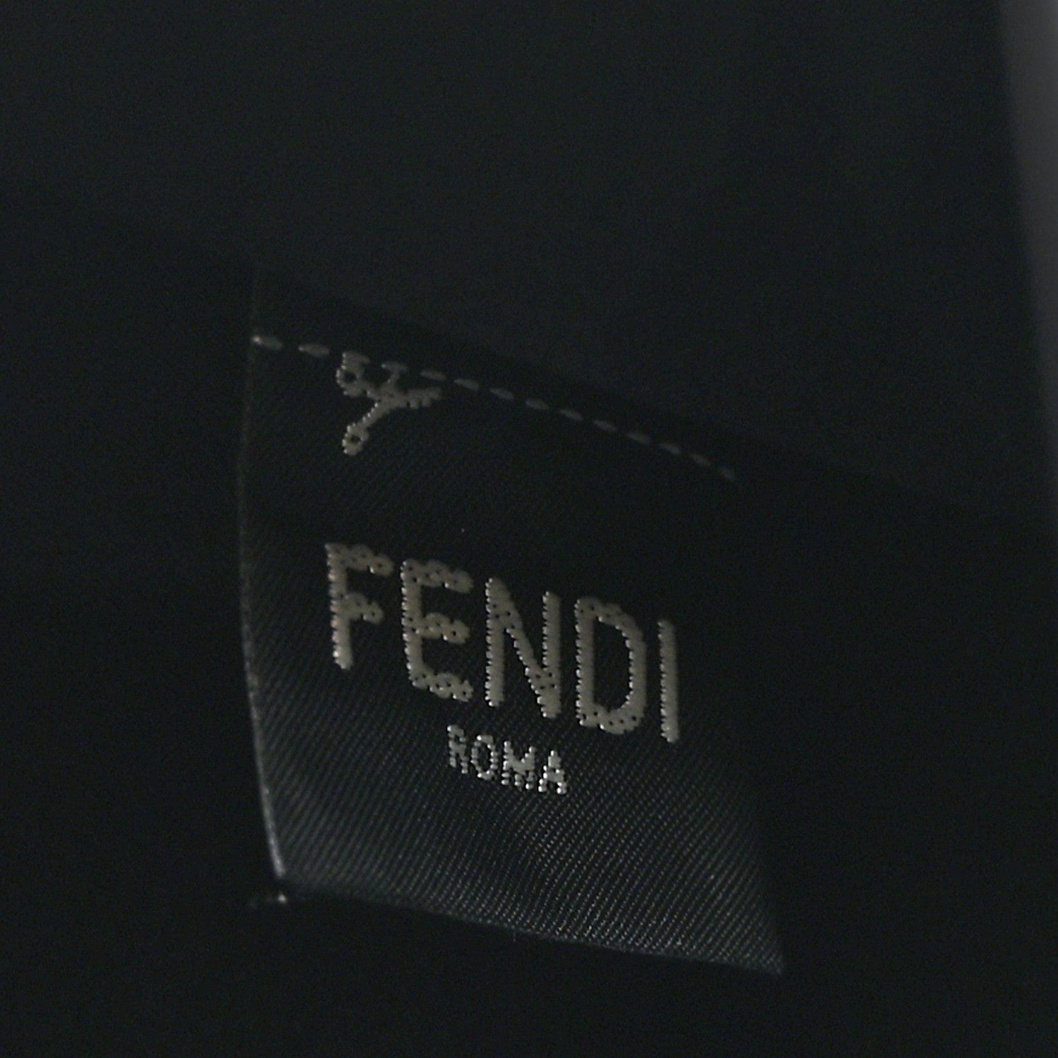 Fendi Glazed Fabric Vitello Century FF 1974 Stamp Patch Mini Peekaboo Defender Cover Mogano Panna Black 6 of 8