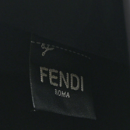 Fendi Glazed Fabric Vitello Century FF 1974 Stamp Patch Mini Peekaboo Defender Cover Mogano Panna Black 6 of 8