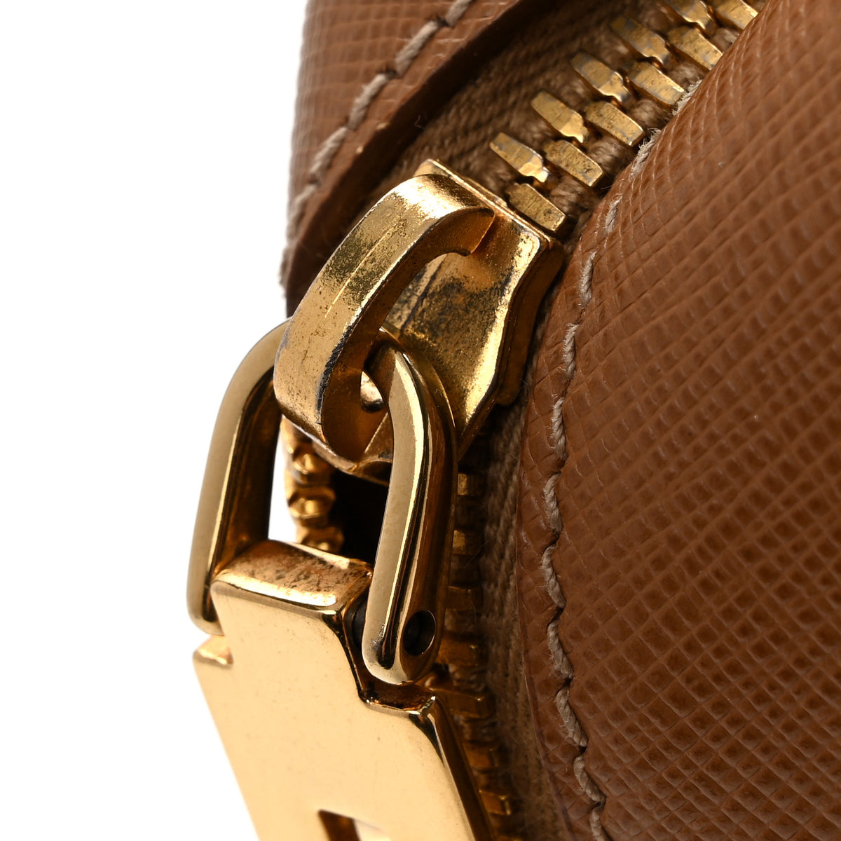 Prada Saffiano Lux Bauletto Caramel 10 of 12