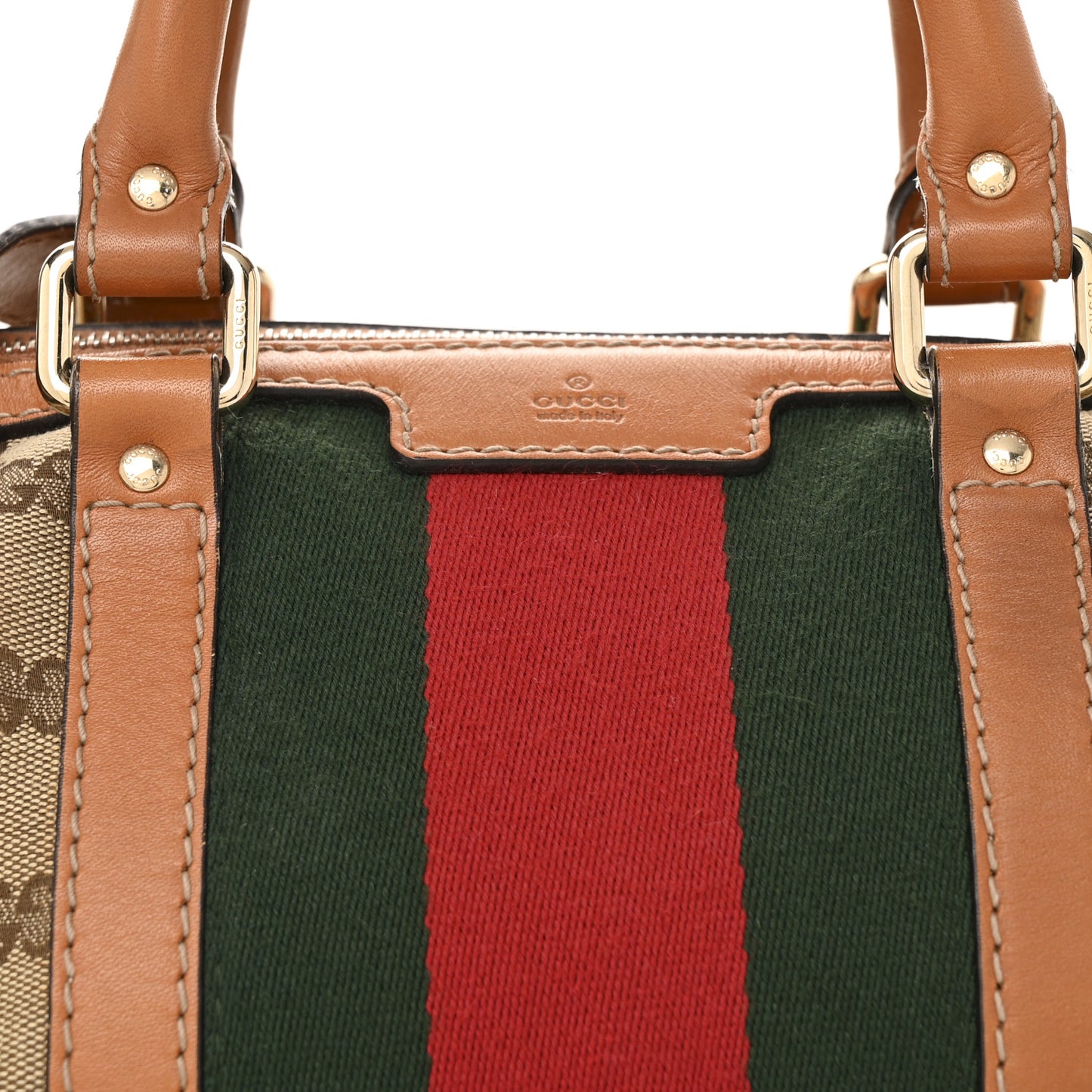 Monogram Vintage Web Medium Boston Tobacco