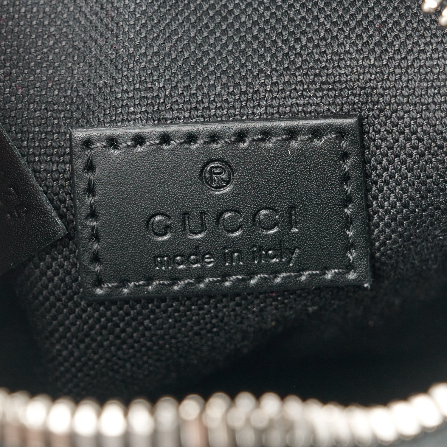 Gucci GG Supreme Monogram Appia Calfskin Web Small Camera Messenger Bag Black Grey 6 of 10