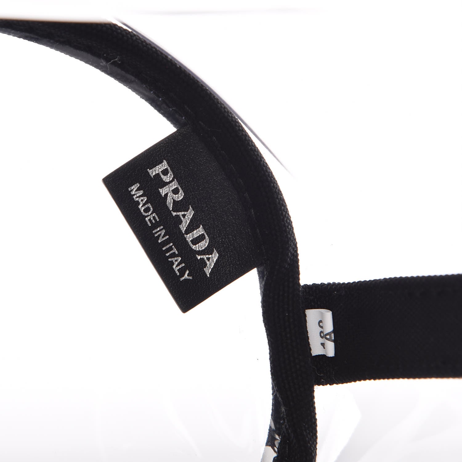 Prada Plexiglass Canapa Small Shopper Tote Black 7 of 10