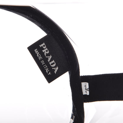 Prada Plexiglass Canapa Small Shopper Tote Black 7 of 10