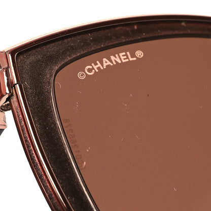 Chanel Metal Cat Eye Sunglasses 4222 Pink Gold 7 of 9
