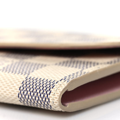 Louis Vuitton Damier Azur Emilie Wallet Rose Ballerine 10 of 10