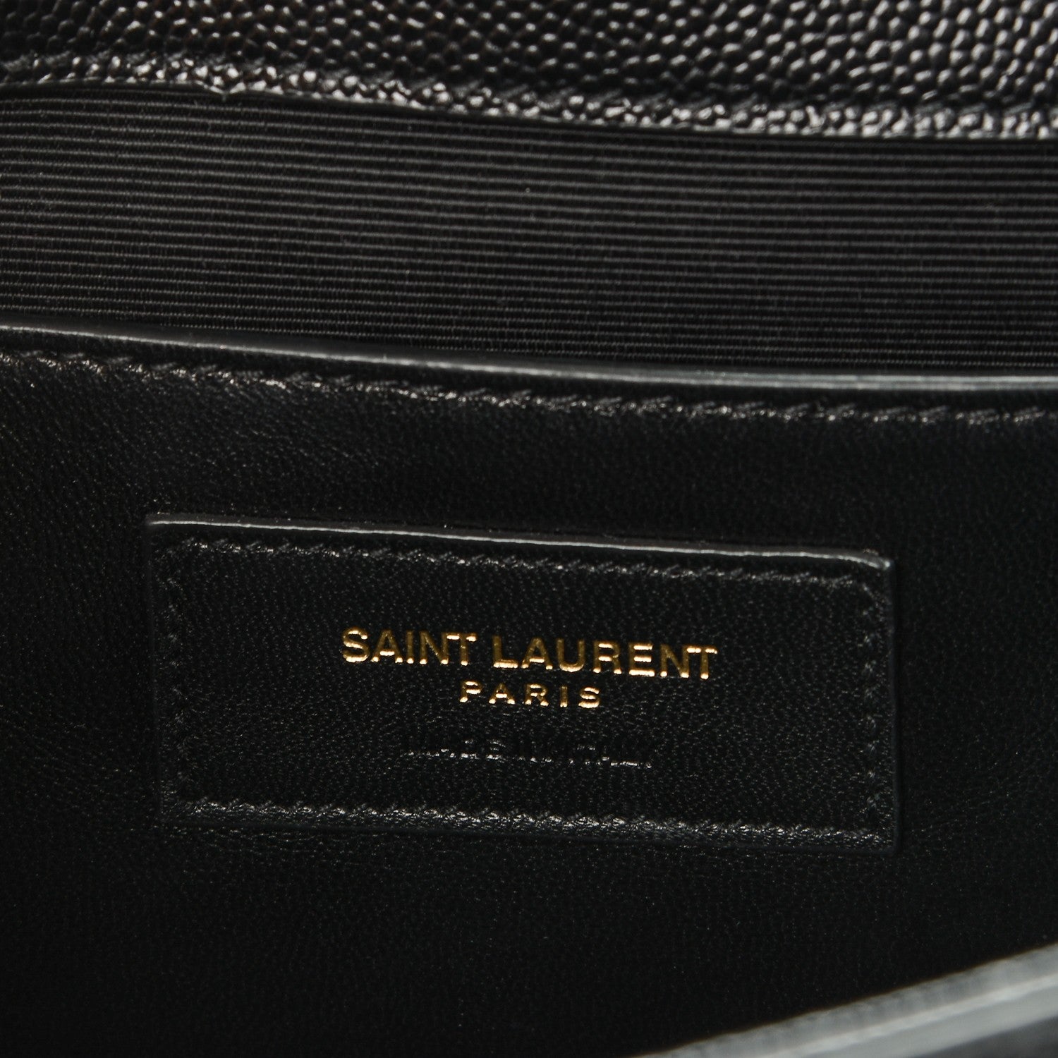 Saint Laurent Grain De Poudre Large Classic Monogram Kate Satchel Black 6 of 6