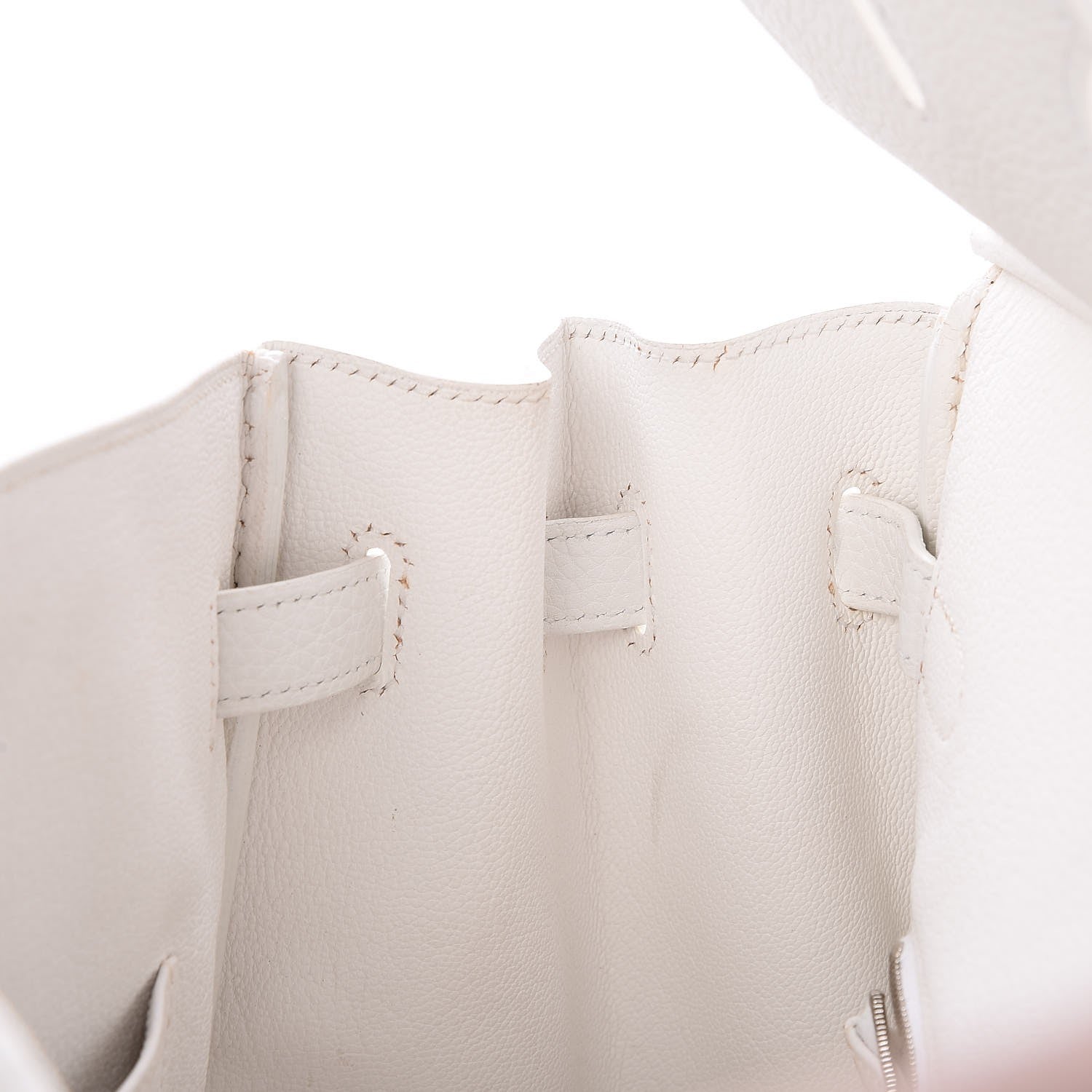 Hermes Taurillon Clemence Birkin 35 White 9 of 33