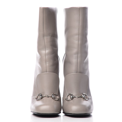 Gucci Calfskin Twiggy Horsebit Boot 39 Storm Grey 2 of 12