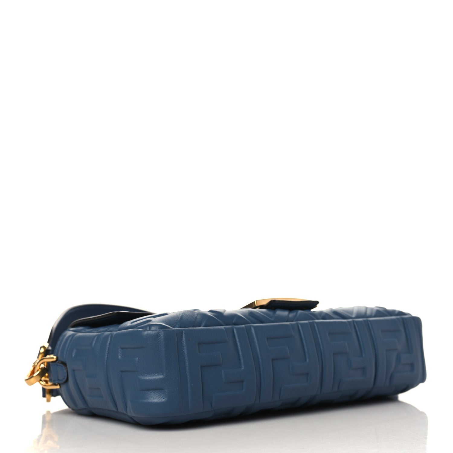 Fendi Nappa FF 1974 Embossed Baguette Mirto 4 of 9