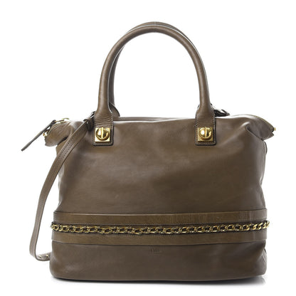 Chloe Calfskin Medium Kira Bowler Tote Khaki 1 of 16